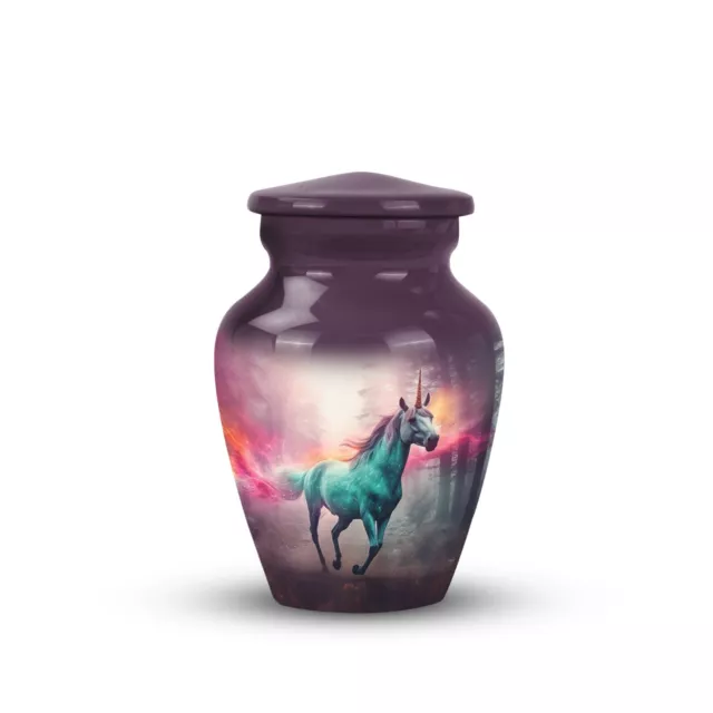 Small Unicorn Cremation Urns Urn for Human Ashes 3" Keepsake Burial Memorial Urn