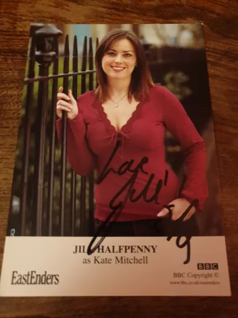 BBC EastEnders Kate Mitchell Jill Halfpenny Hand Signed Cast Card Autograph