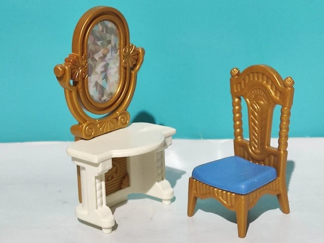 PLAYMOBIL - CHAISE Dorée & Assise Rose (C1S2S23) EUR 2,50