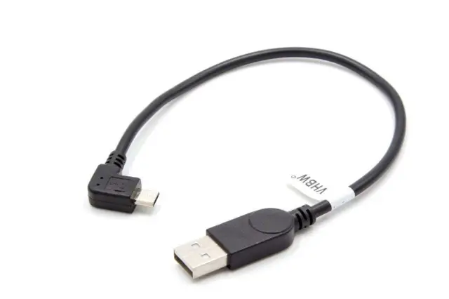 Câble de données micro-usb noir 28cm pour Sony ILCE-7S (Alpha 7S /7S)