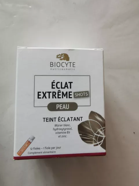 Complément alimentaire Biocyte 12 fioles éclat extrême peau teint éclatant