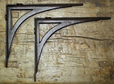 2 Cast Iron Antique Style ANGLE Brackets Garden Braces Shelf Bracket CABLE