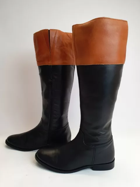 FIRETRAP LADIES WOMENS Boots Size 6 Eu 39 Black Brown Knee Leather