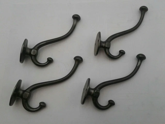 Antique Cast Iron Hat or Coat Hooks Bathroom Hooks House Hardware Lot Of 4