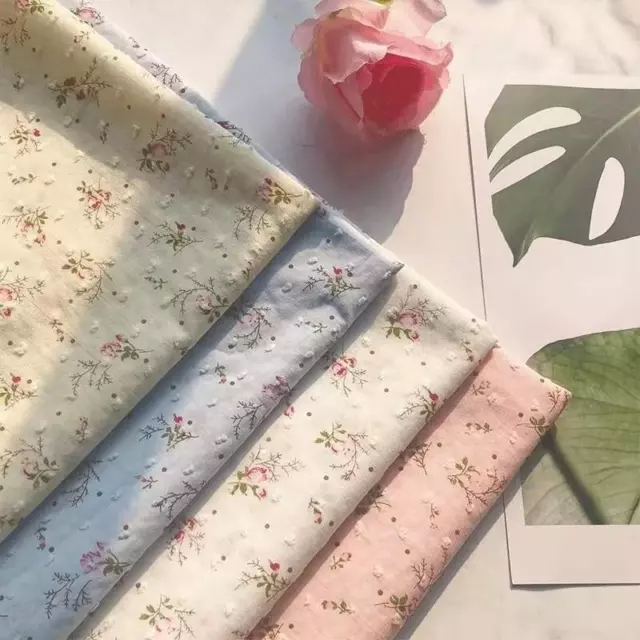 Petite Fleur Tissu Coton Jacquard Pois Couture Robe Chemise Enfants Vêtements