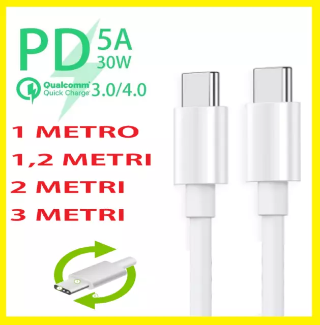 Cavo Usb Type C Pd Ricarica Rapida Dati Caricatore Per Iphone 15 Ipad S23 S24