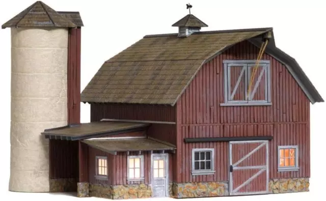 BR5865 Old Weathered Barn Built & Ready Kit, O Scale