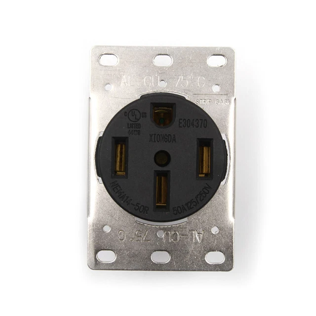 50A 125-250V Industrial Grade NEMA 14-50R Straight Blade US Four Holes Soc-O  ZR