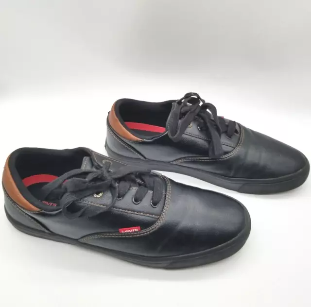 LEVIS MENS ETHAN Cacti 518220AA9 Black Lace Up Low Top Sneakers