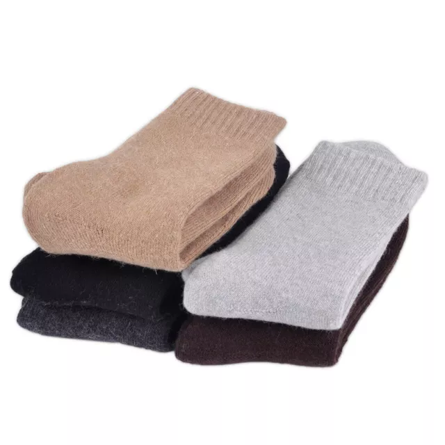 5Pair Men Warm Wool Cashmere Socks Winter Thicken Solid Soft Casual Sports Sock