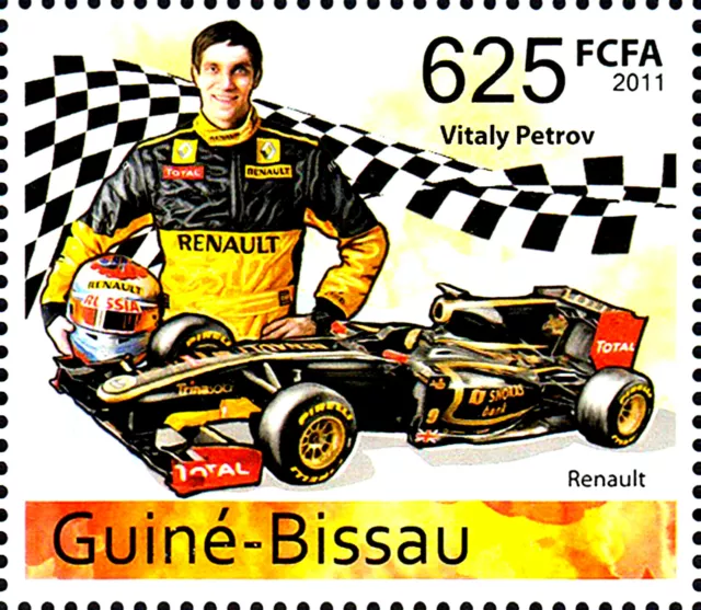 Guinea postfrisch MNH Vitaly Petrov Rennfahrer Russland Auto Renault Formel 1