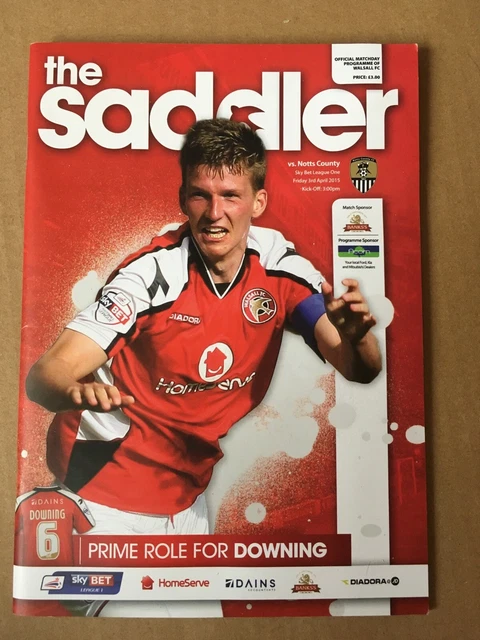 The Saddler Walsall Vs Notts County 03/04/2005 Program