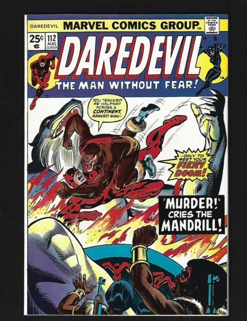 Daredevil #112 VF+ Kane Colan Black Widow Mandrill Nekra Shanna the She-Devil