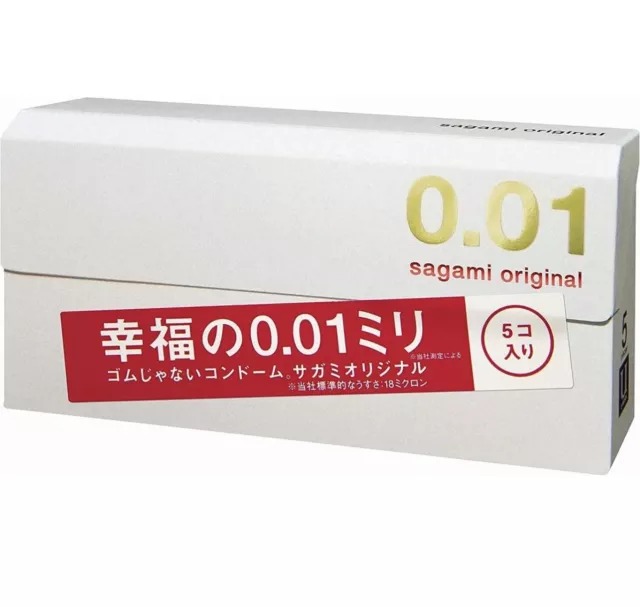 AU STOCK SAGAMI 001 Japanese Original Ultra Thin 0.01mm Condoms (5 pieces)