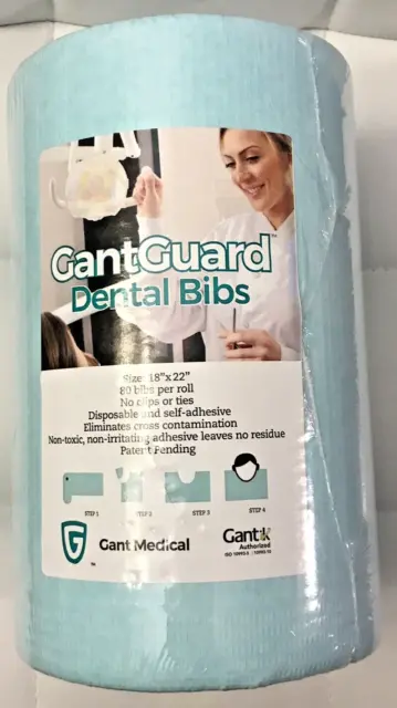 Dental Bibs Gant Guard Medical  18x22 Adhesive No Clips Or Ties Disposable