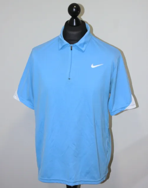 Vintage 00's ATP Tour Nike Court blue tennis shirt Size XL Federer style