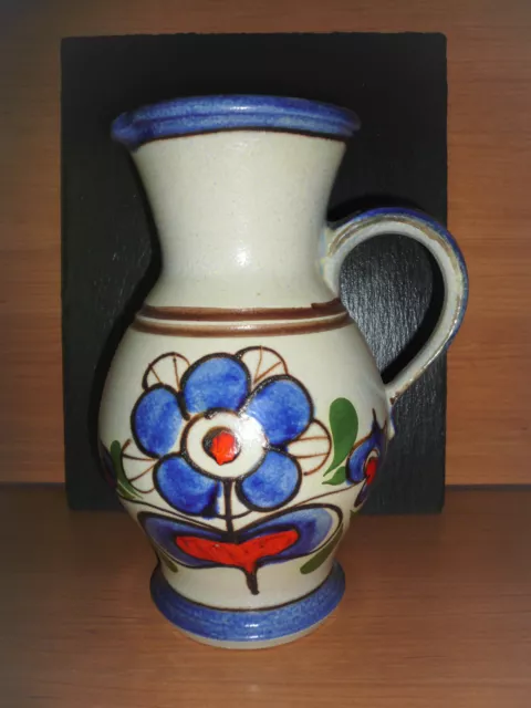 14) Vase Krug m.Henkel Steinkrug Steingut glasiert H: 29 cm gemarkert 1847/30