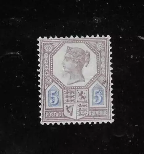 GB SG207a QV 1887 5d Dull Purple & Blue (Die II), Jubilee Issue,, Mint MLH