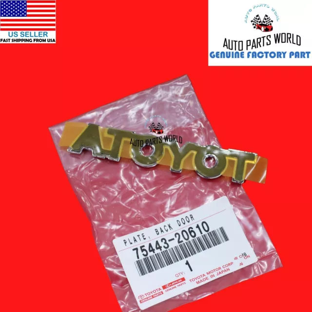 Genuine Oem Toyota 00-05 Celica Mr2 Spyder Rear Door Trunk Emblem 75443-20610 2