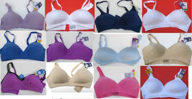 New Hanes,Barely There CustomFlex Fit WireFree Foam Bra HU08/4546 Sz S-XXL pk 1