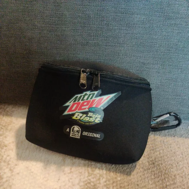 Mountain Dew Baja Blast “Baja or Bust” Zip Up Hook Pouch Pack Promo MTN DEW