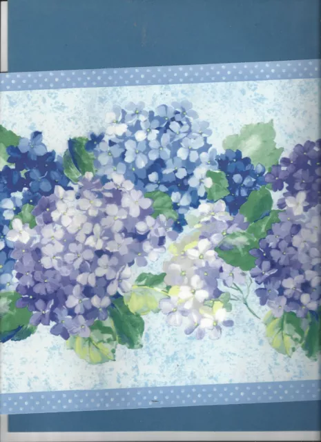 * Wallpaper Border Floral Hydrangea Purple Flower New Arrival Flowers