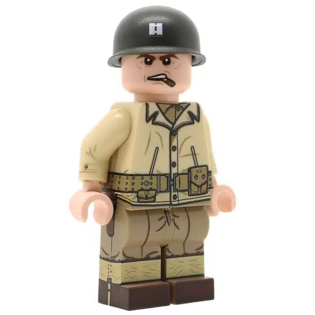 United Bricks WW2 Military Building Minifigure U.S. Army Captain Soldier