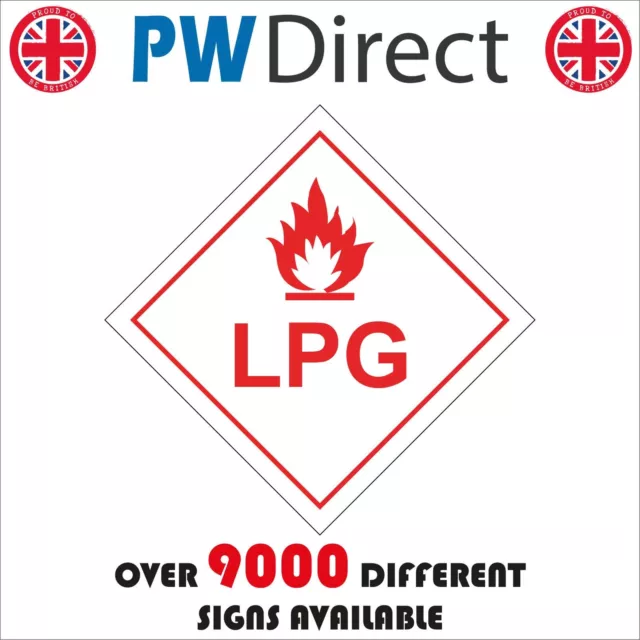 Sign Lpg Low Prophane Gas Ha268  Fuel Energy Flammable Ignite Coshh