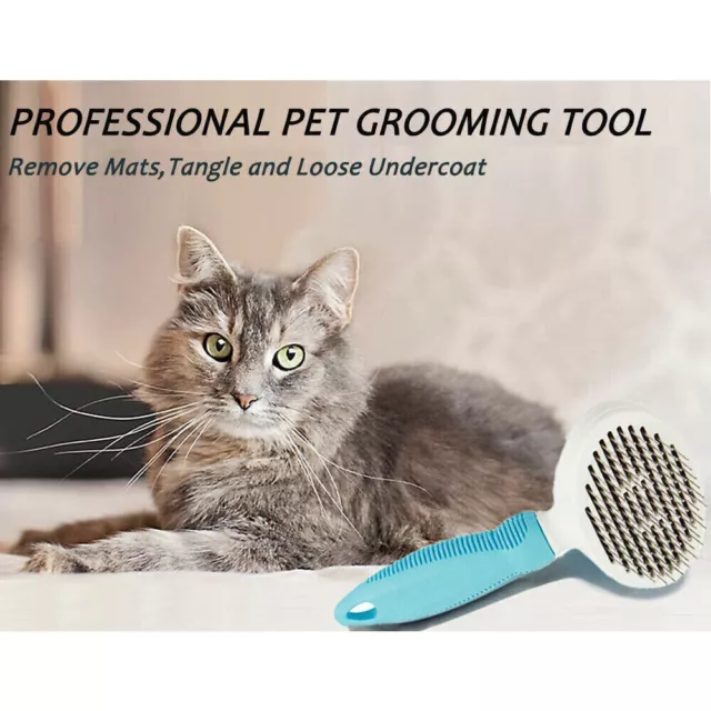 Pet Brush Hair Remover Dog Cat Comb Self Cleaning Slicker Grooming Message Tool 2