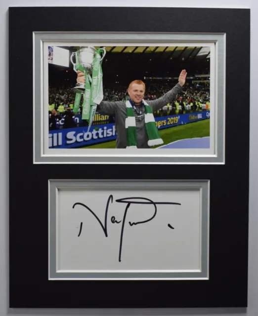 Neil Lennon Signed Autograph 10x8 photo display Celtic Football COA AFTAL