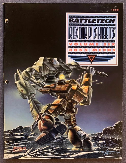 BATTLETECH BATTLEMECH RECORD Sheets Volume 6, 3055 - Like New - FASA ...