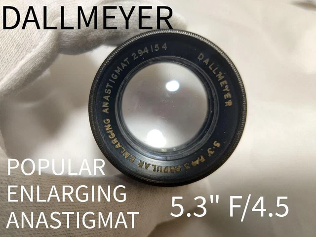 *LEE DESCRIPCIÓN*Lente ampliadora Dallmeyer 5,3 pulgadas f4,5 de Japón