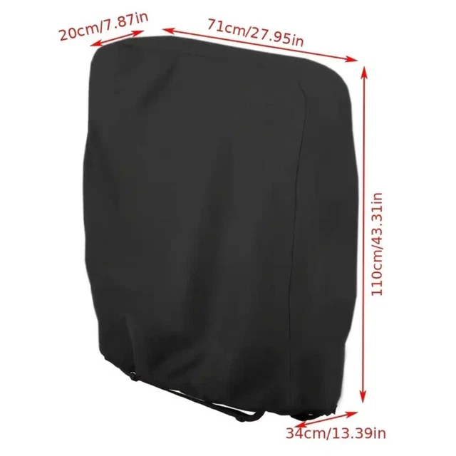 Housse De Protection Pour Chaise Pliante Extérieur - Tissu Oxford 210D - Anti-Poussière & Pluie - 71x110 Cm - 13