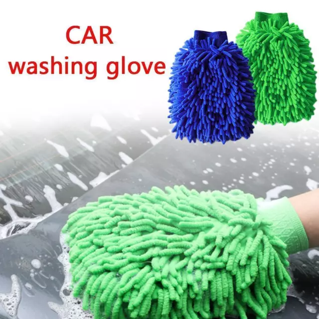 Car Wash Washing Microfiber Chenille Mitt Auto Cleaning Washer. Glove Dust C0E6