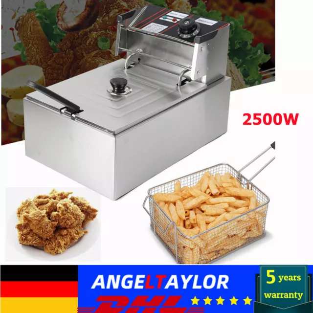 5,5Litre Profi Gastronomie Gastro Fettbackgerät Friteuse Fritteuse Fritöse 2500w