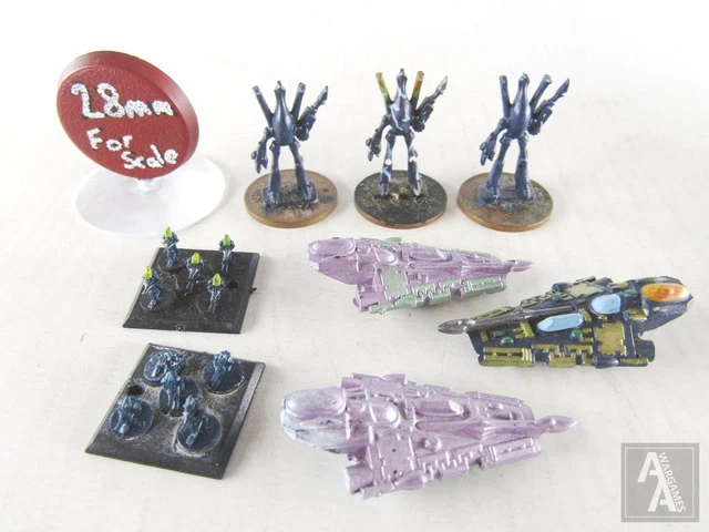 4 X Warhammer 40K Epic Eldar Deathstalker Prism Cannons - Métal, 1991, Peints