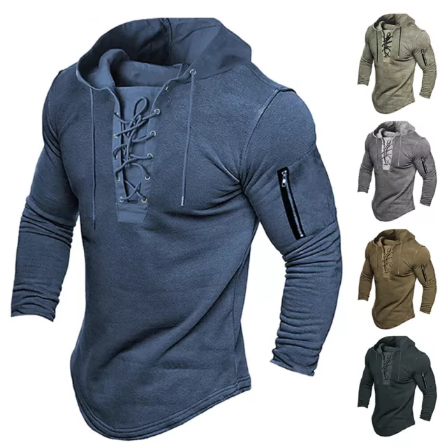 Felpa Pullover Top Felpe con Cappuccio T-Shirt Palestra SPORTS Fitness Uomo+