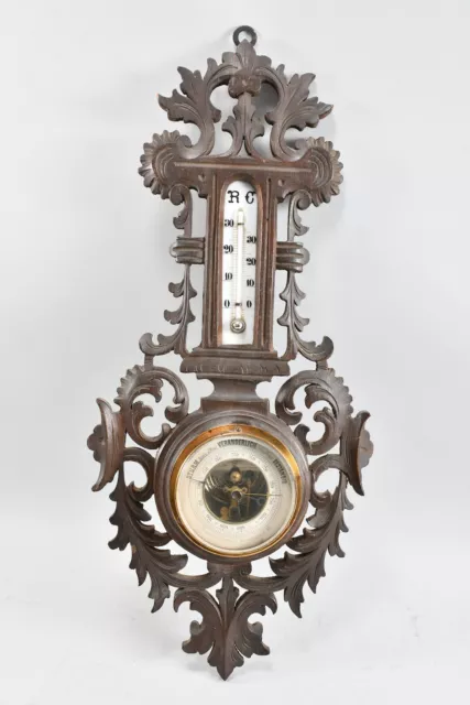 J04N34- Wetterstation mit Barometer & Thermometer, 19.Jh. Magnus Cristiani