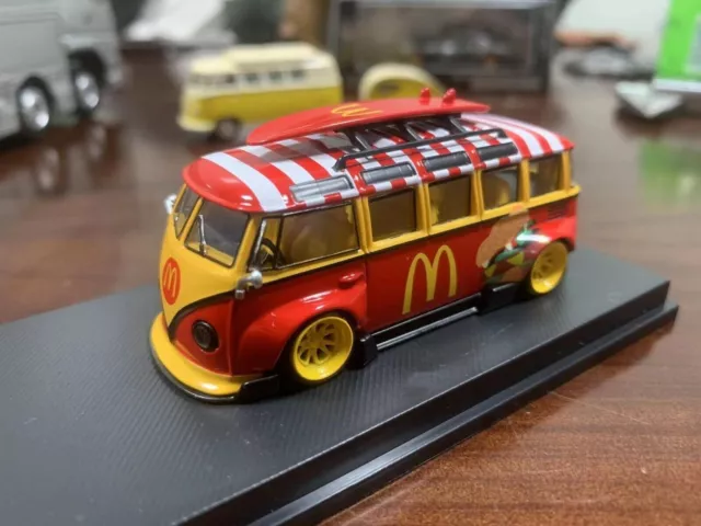 Langfeng 1/64 Scale Volkswagen T1 1 Bus RWB McDonald's Painting Model Car