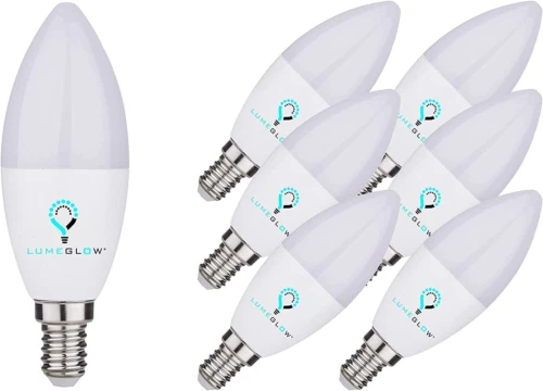 LumeGlow E14 kleine Edison Schraube LED Glühbirne | 6W kühlweiß 6000k