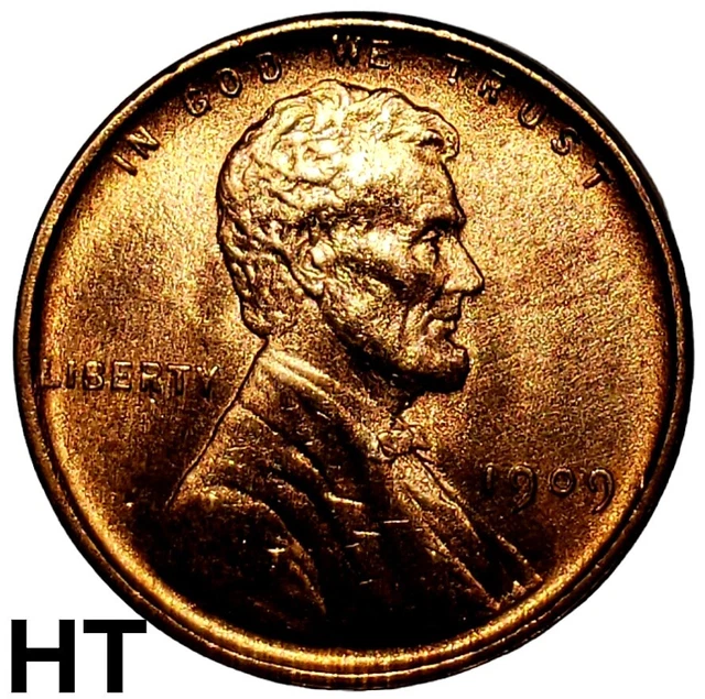 1909 Vdb Blazing Red Gem Bu Ms Lincoln Wheat Cent Penny From Old Original  Roll