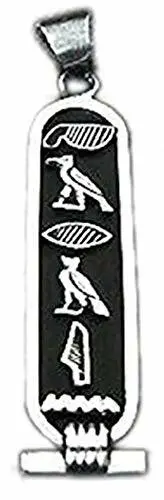 Personalized Sterling Silver Cartouche Hieroglyphic Writing By Kemet Art