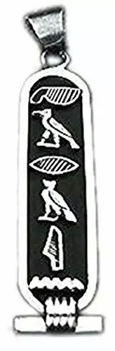 Personalized Sterling Silver Cartouche Hieroglyphic Writing By Kemet Art Personalized Sterling Silver Cartouche Hieroglyphic Writing By Kemet Art