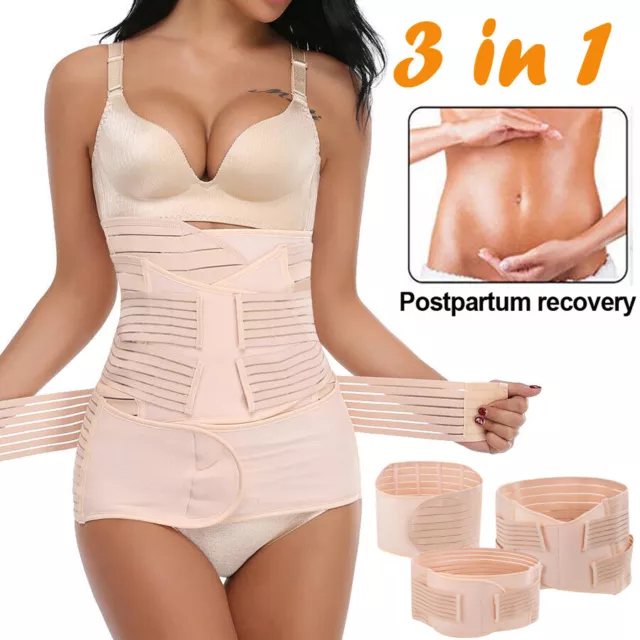 Postpartum Recovery Belt 3-in-1 Girdle Post Belly Belt Maternity Band Wrap  