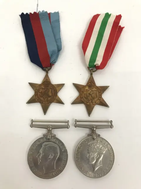 Set Of 4 WW2 Medals The Defence Medal 1939-45 x 2 Burma Star Medals