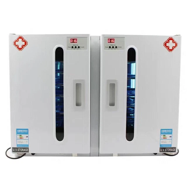 27L/60L Medical Dental UV Disinfection Cabinet Oral Sterilizer Trays Timer/Ozone