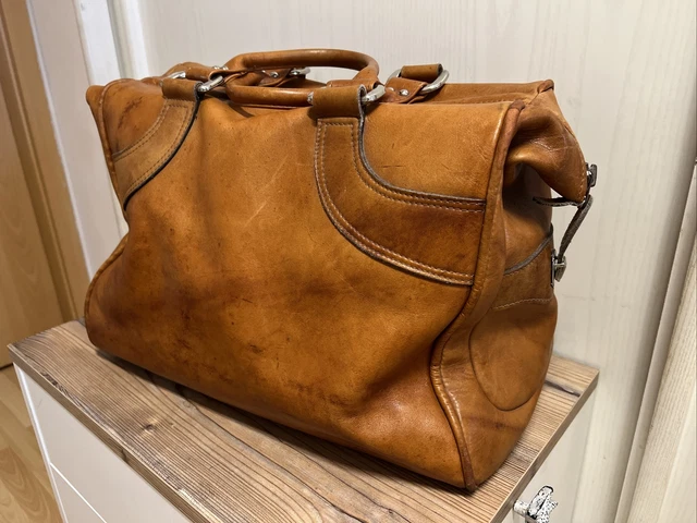 Elegante Artzkoffer Arzttasche Reisetasche Weekender Hebammentasche Leder Doktor