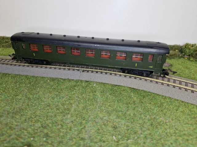 Wagon Forestier Vert Jouef HO Réf. 452 Avec Remorque - Vintage SNCF - Modélisme Ferroviaire D'occasion