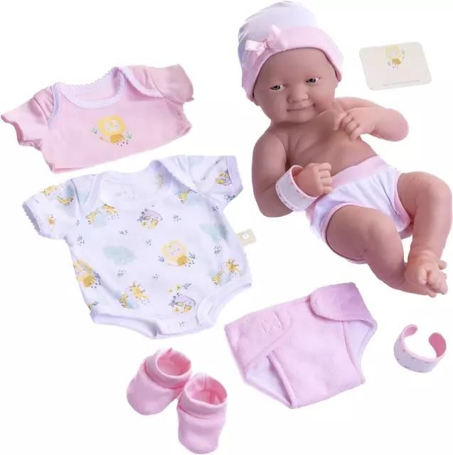 8 piece Layette Baby Doll Gift Set | JC Toys - La Newborn Nursery | 14" Life-...