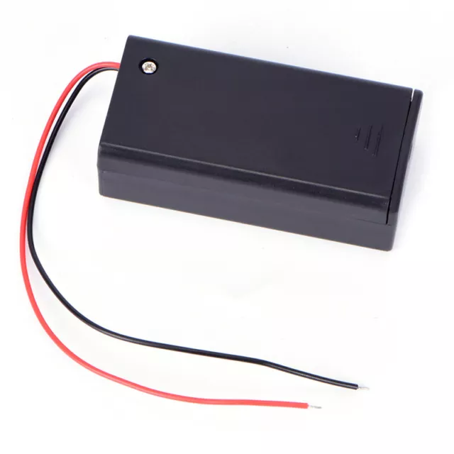 9V Volt PP3 Battery Holder Box DC Case With Wire Lead ON/OFF Switch Cover .nd